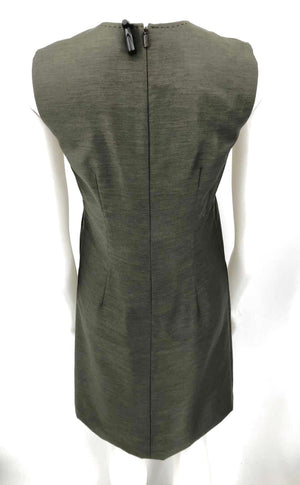 LAFAYETTE 148 Olive Green Blend w Wool Shift Size X-SMALL Dress