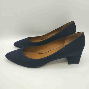 AQUATALIA Navy Suede Chunky Heel Pointed Toe Heels Shoe Size 11 Shoes