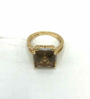 Brown 14K Gold Diamond 14k-Ring Sz 6