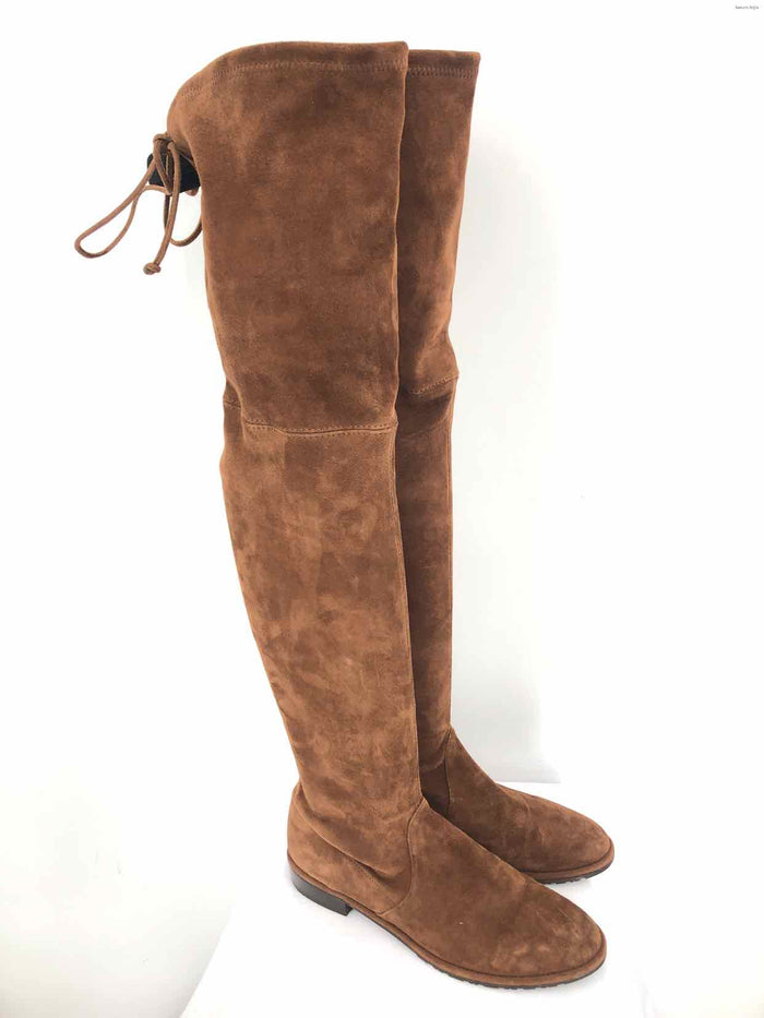 STUART WEITZMAN Brown Suede Knee High Boot Shoe Size 6-1/2 Shoes