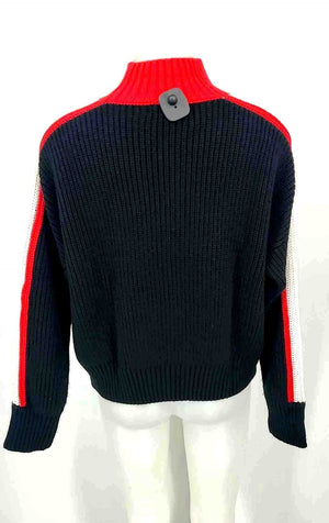 SANCTUARY Red & Blue White Knit Striped Turtleneck Size SMALL (S) Sweater