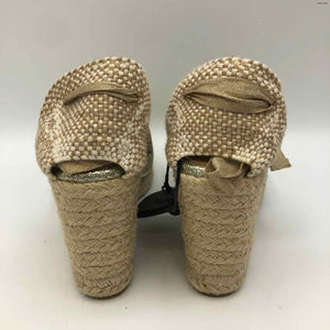 CASTANER Goldtone Beige Wedge Espadrille Shoe Size 36 US: 6 Shoes