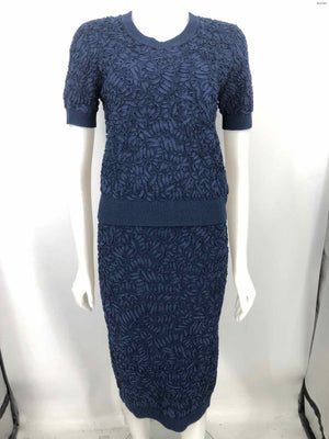 MICHAEL KORS Blue Textured Skirt & Top Size LARGE  (L) Skirt Set