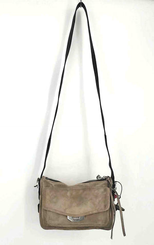 RAG & BONE Tan Black & Silver Suede Crossbody Purse