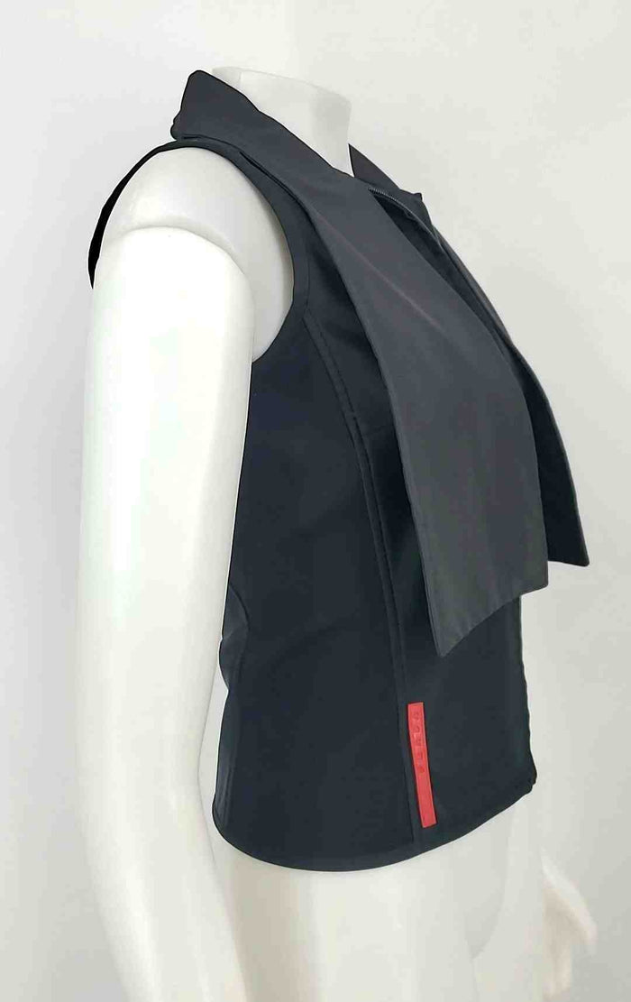 PRADA Black Made in Italy Reversible Tie Women Size X-SMALL Vest