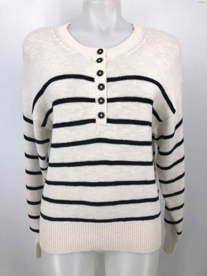 SANCTUARY White & Black Cotton Stripe Pullover Size MEDIUM (M) Sweater