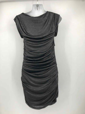 IRO Pewter Ruched Short Sleeves Size 0  (XS) Dress