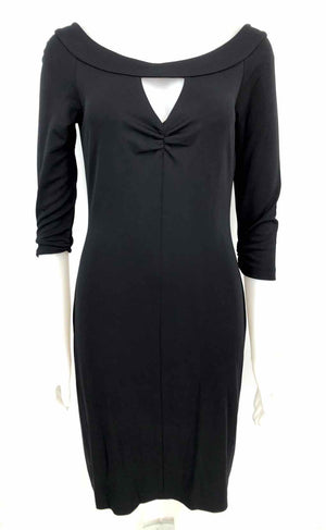 DAVID MEISTER Black USA Made! Scoop Neck Size 8  (M) Dress