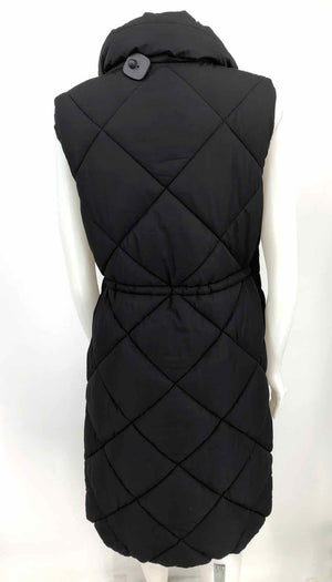 SAINT+ SINNER Black Puffer Sleeveless Trench Coat Women Size SMALL (S) Vest