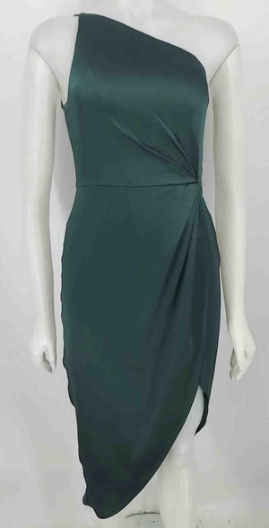 JENNY YOO Dk Gray One Shoulder Size 2  (XS) Dress