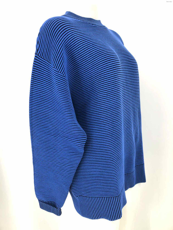 NAGNATA Blue Black Knit Striped Pullover Size SMALL (S) Sweater