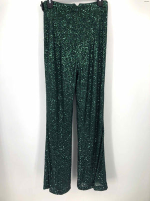 CAMILA COELHO Green Sequined Size SMALL (S) Pants