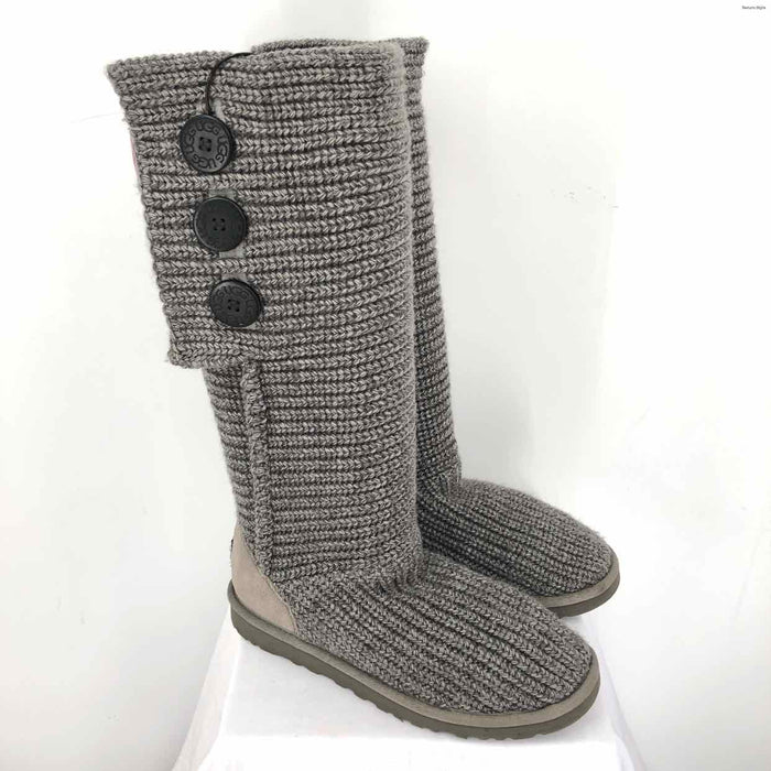 UGG Gray Knit Boot Shoe Size 8 Shoes