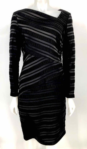 JOSEPH RIBKOFF Black Textured Size 8  (M) Dress