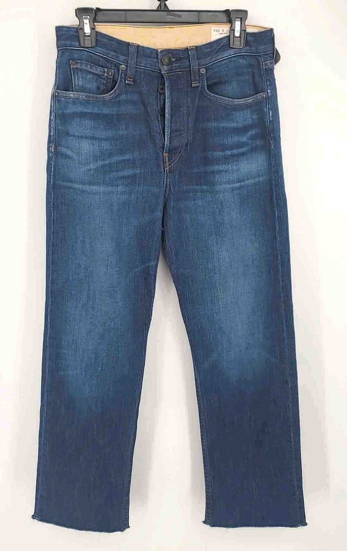 RAG & BONE Blue Denim High Rise - Straight Size 27 (S) Jeans