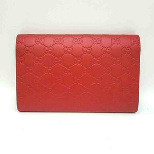 GUCCI Red Goldtone Leather Has tag! Clutch Clutch