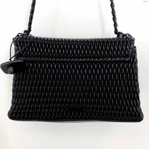 ALDO Black Synthetic Crinkle Satchel w/Shoulder Stap Purse