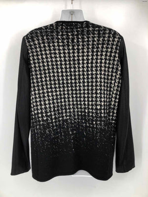 KAREN KANE Black Gray Houndstooth Zip Up Women Size X-SMALL Jacket