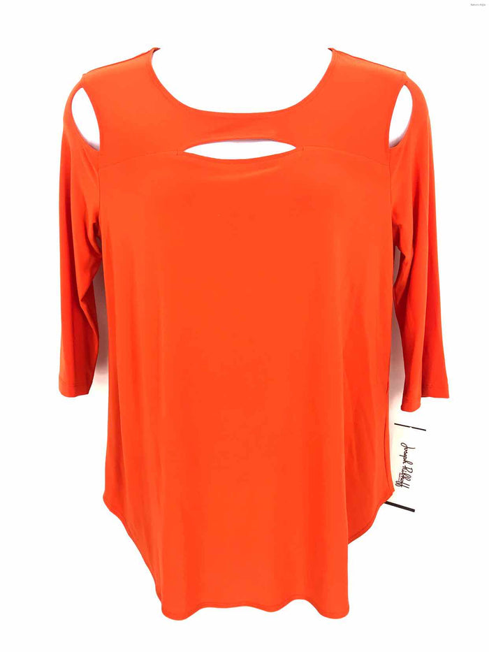 JOSEPH RIBKOFF Orange cut out 3/4 Sleeve Size 14  (L) Top