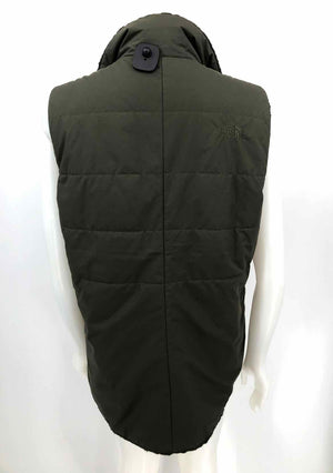 THE NORTH FACE Olive Silk Blend Vest Women Size LARGE  (L) Jacket