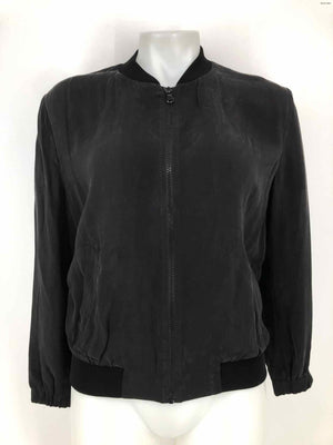 SPORTMAX Charcoal Black Made in Italy Zip Front Women Size 8  (M) Jacket