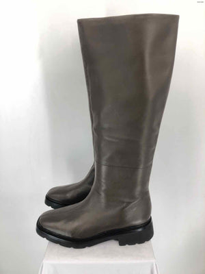 VINCE Brown Black Leather Knee High Boot Shoe Size 11 Shoes