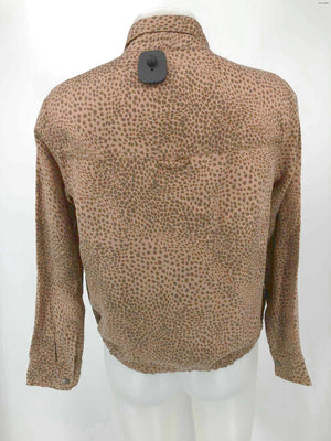 RAILS Tan Bronze Animal Print Zip Front Women Size X-SMALL Jacket