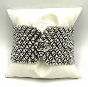 Sergio Gutierrez Silver Plated Mesh Bracelet