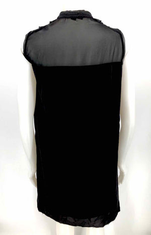 ALL SAINTS Black Silk Zipper Tank Size 6  (S) Top