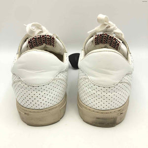 ZADIG & VOLTAIRE White Leather Perforated Sneaker Shoes