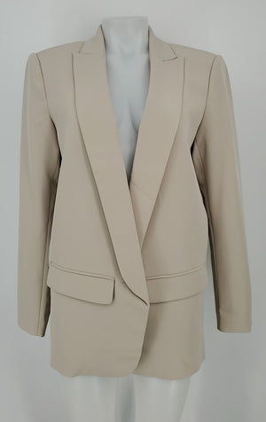 WHITE HOUSE BLACK MARKET Beige Blazer Women Size 12  (L) Jacket