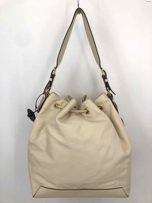 REISS Beige Gold Leather Handbag Purse