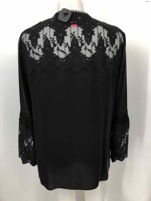 KOBI HALPERIN Black Embroidered Sleeve Design Size LARGE  (L) Top