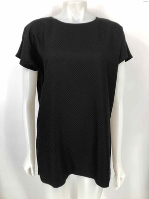 PERMANENT COLLECTION Black Silk Made in New York Textured Tunic Size X-SMALL Top