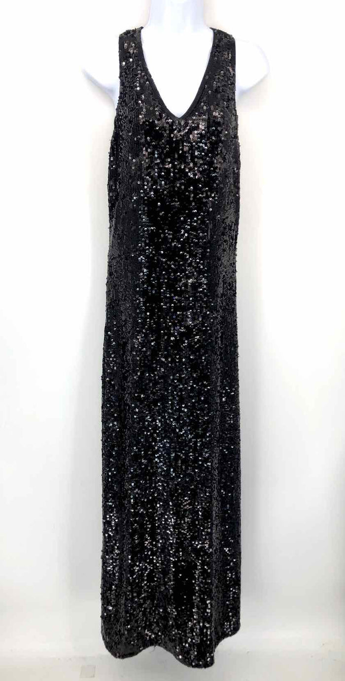 CALYPSO ST. BARTH Black Sequined Tank Maxi Length Size X-SMALL Dress