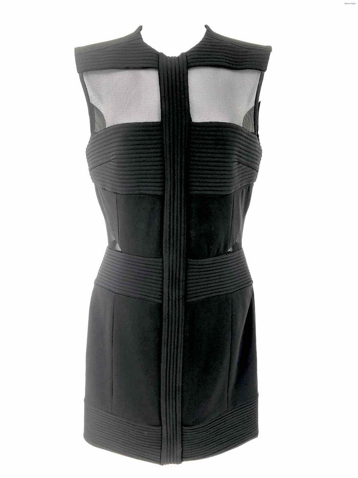 KEMPNER Black Mesh Trim Tank Size 4  (S) Dress