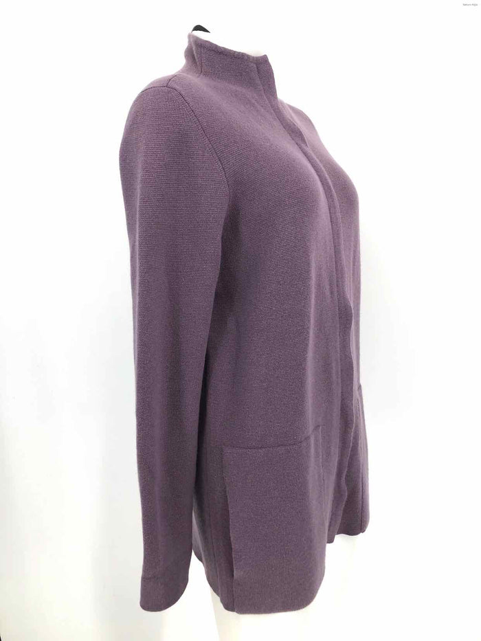 SAKS 5TH AVE Purple Knit Zip Up Longsleeve Size MEDIUM (M) Sweater