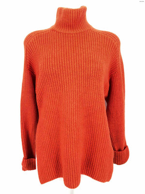 COS Orange Knit Turtleneck Size X-SMALL Sweater