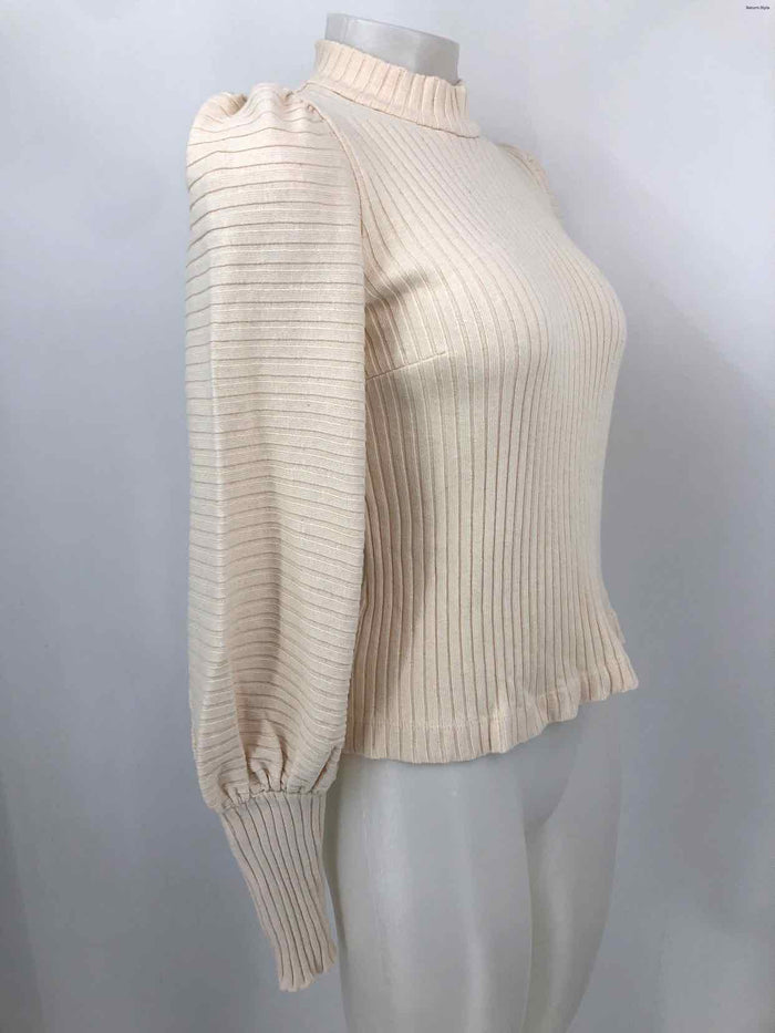 ALEMAIS Ivory Knit Mock Turtleneck Longsleeve Size 8  (M) Sweater