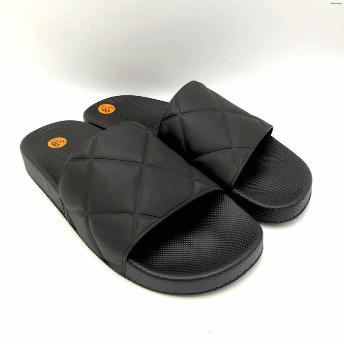 BOTTEGA VENETA Brown Plastic Made in Italy Quilted Slides Shoes