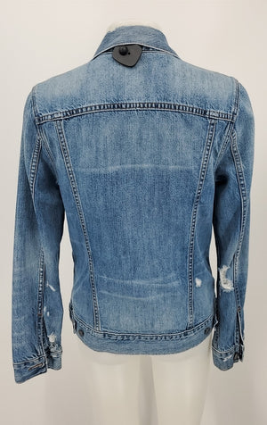 J BRAND Blue Denim Button Up Longsleeve Women Size S/M (Med) Jacket