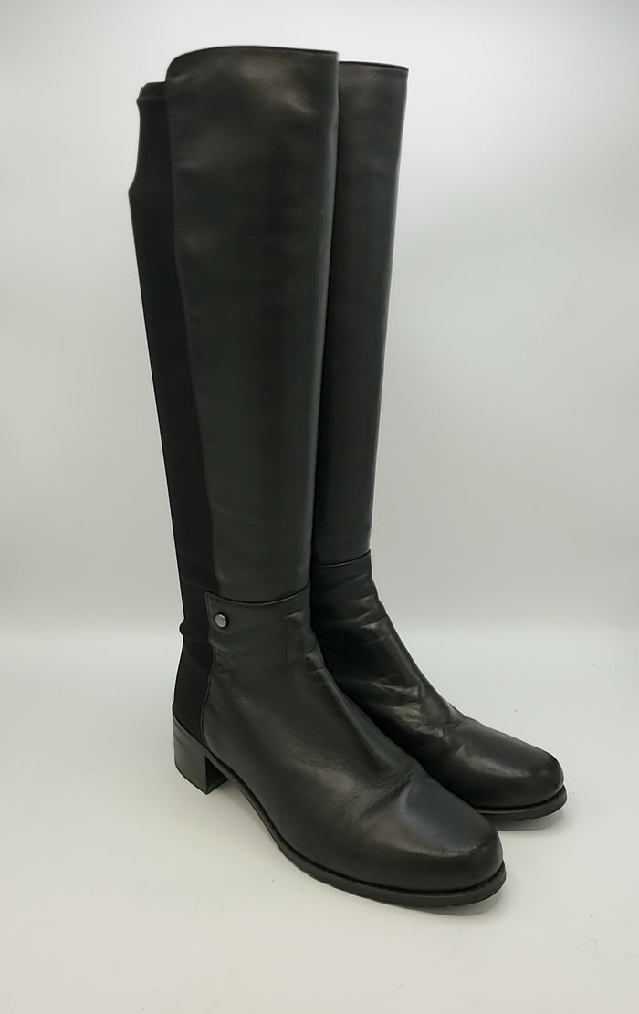 STUART WEITZMAN Black Leather Trim Knee High Shoe Size 36 US: 6 Boots