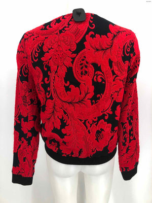 PARKER Red Black Tapestry Paisley Zip Front Women Size SMALL (S) Jacket