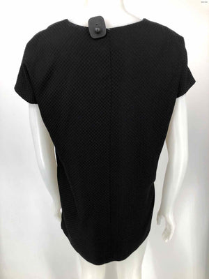 PERMANENT COLLECTION Black Silk Made in New York Textured Tunic Size X-SMALL Top