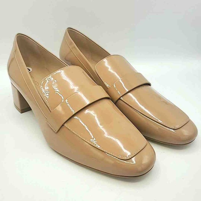 STUART WEITZMAN Nude Patent Leather Heeled Loafer Shoe Size 10 Shoes