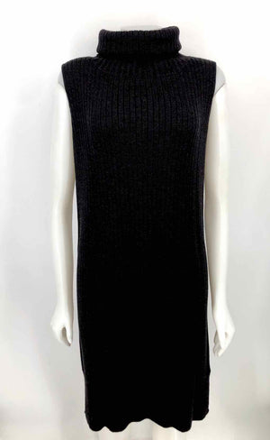 NICOLE FARHI Gray Wood Ribbed Dress & Cardigan Size LARGE  (L) Dress Set