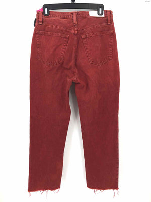 RE/DONE Brick Red Denim Made in Mexico Button Fly Size 28 (S) Pants