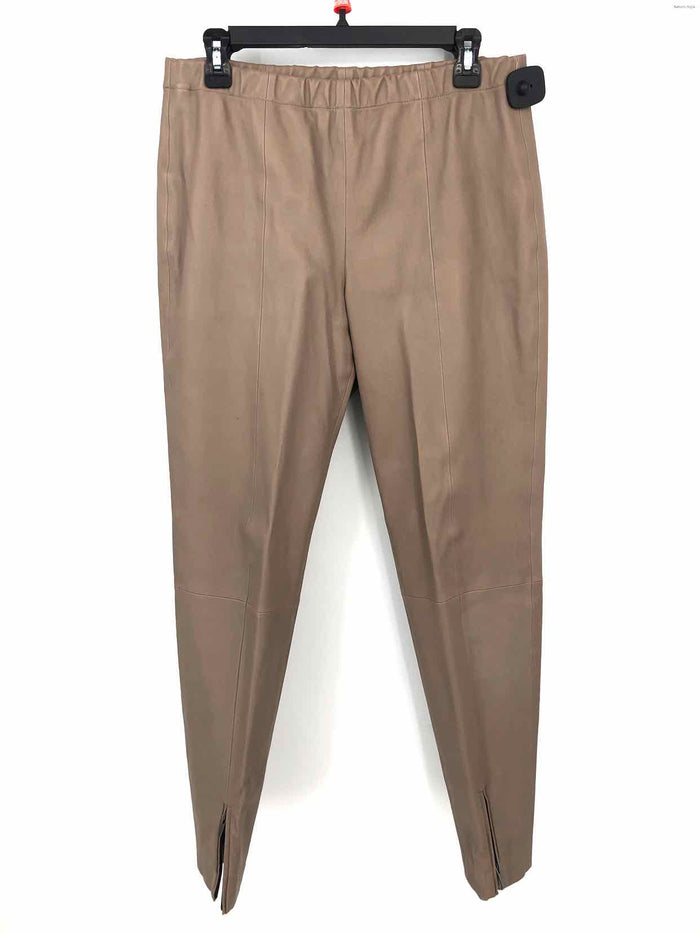 ST. JOHN Beige Leather Slim Size 10  (M) Pants