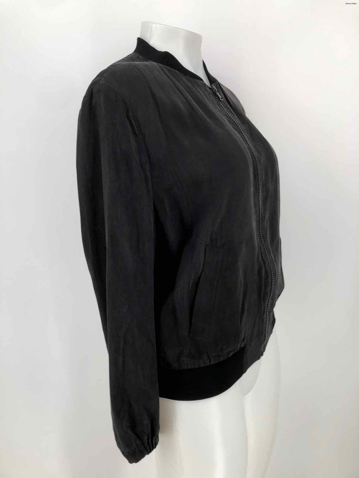 SPORTMAX Charcoal Black Made in Italy Zip Front Women Size 8  (M) Jacket