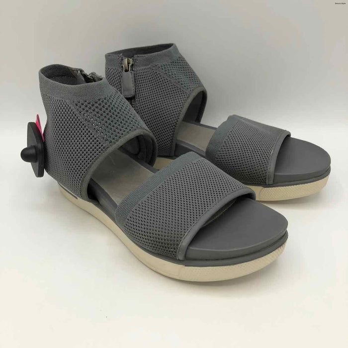 EILEEN FISHER Gray Knit Sandal Shoe Size 6-1/2 Shoes